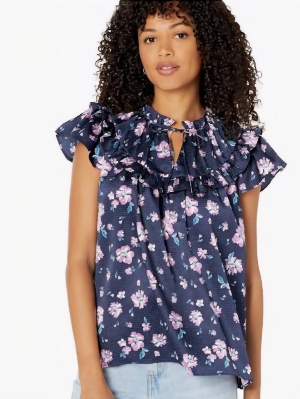 Draper James Zinna Flutter Sleeve Top